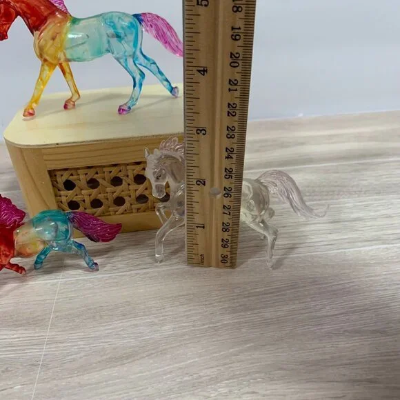 Breyer Horses Suncatchers Used Dyed Horses Lot Of 3 - Picture 10 of 12